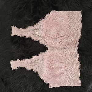 Aerie Eyelash Lace Plunge Bralette